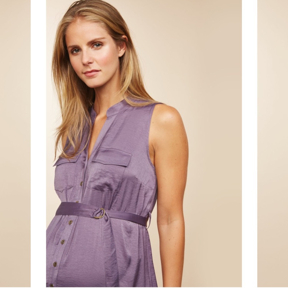 Motherhood Maternity Belted Shirt Dress